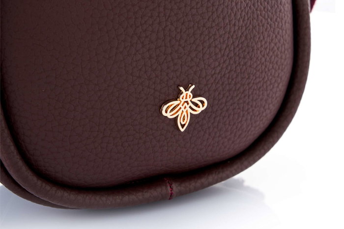 Lucky Bees Bolsa de Hombro Claret Red (Rojo Burdeos) en Cuero de Polivinilo Elegante y Versátil para Mujer